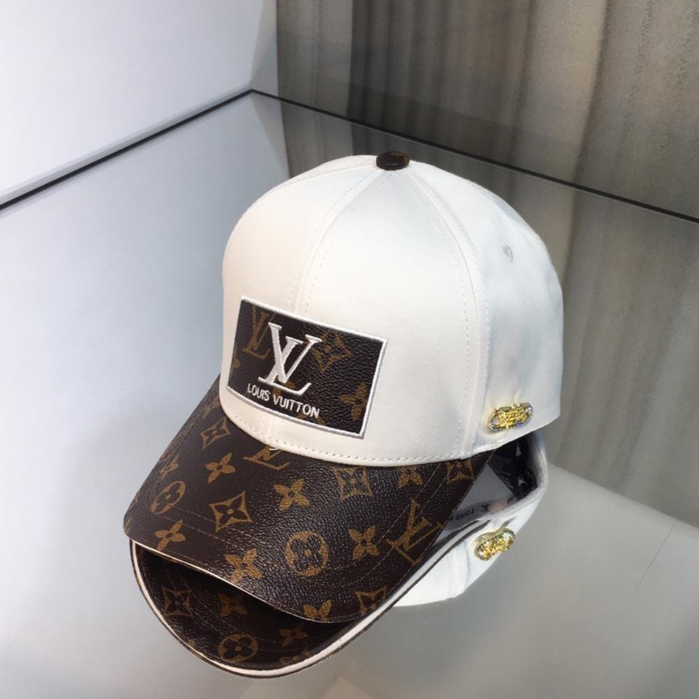 HypedEffects louis vuitton Elegant White & Brown Cap for Men | Men Cap's