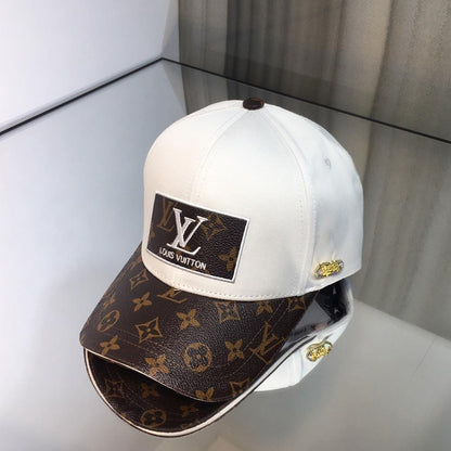 HypedEffects louis vuitton Elegant White & Brown Cap for Men | Men Cap's