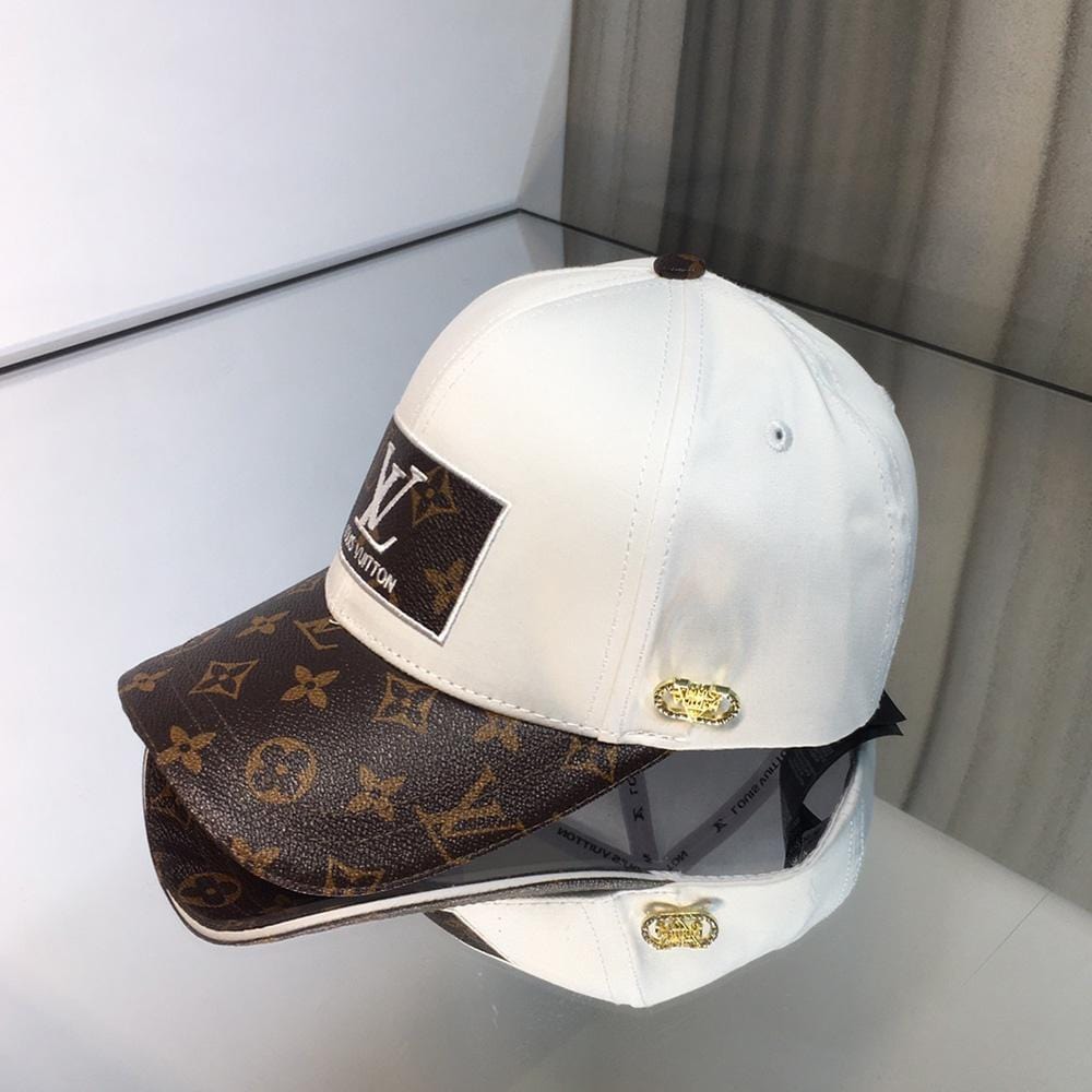 HypedEffects louis vuitton Elegant White & Brown Cap for Men | Men Cap's