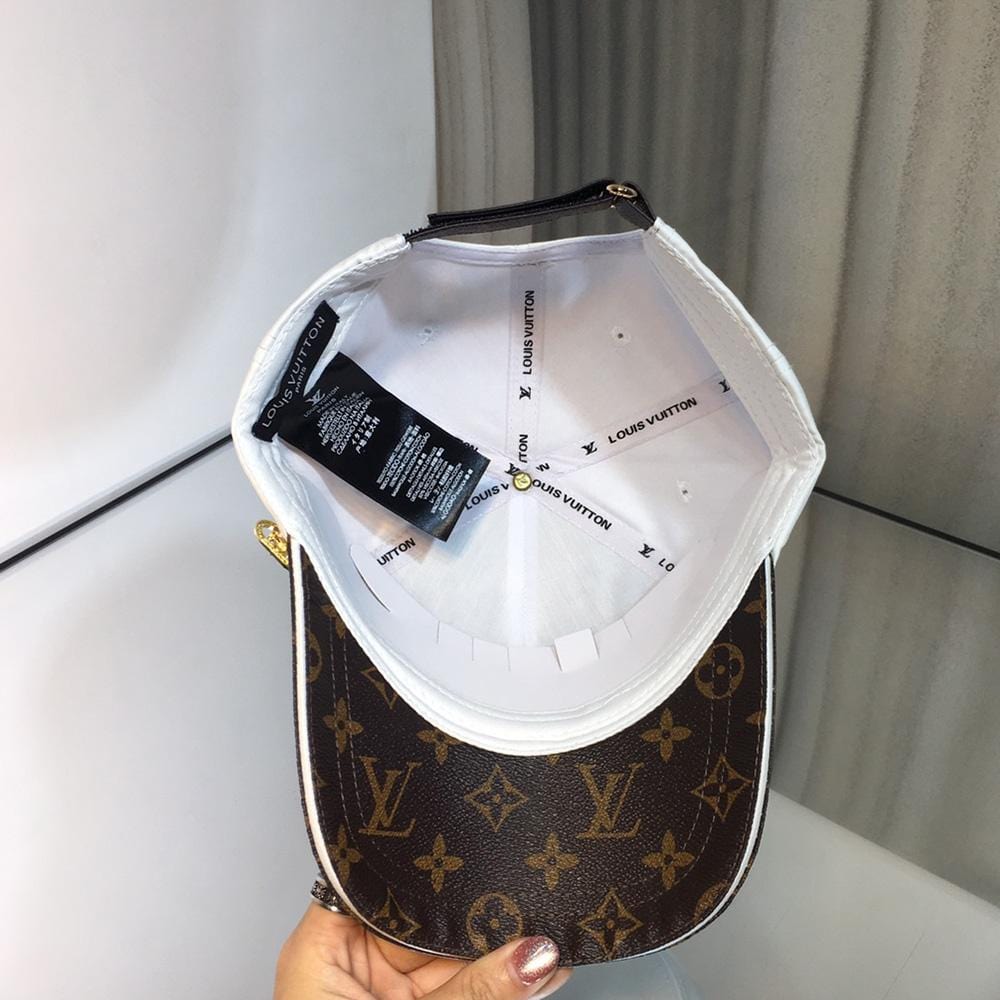 HypedEffects louis vuitton Elegant White & Brown Cap for Men | Men Cap's