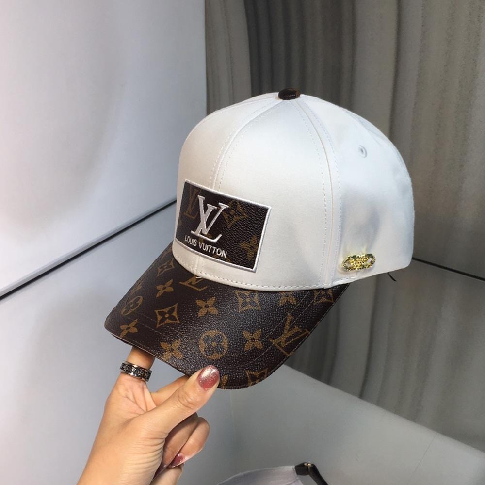 HypedEffects louis vuitton Elegant White & Brown Cap for Men | Men Cap's