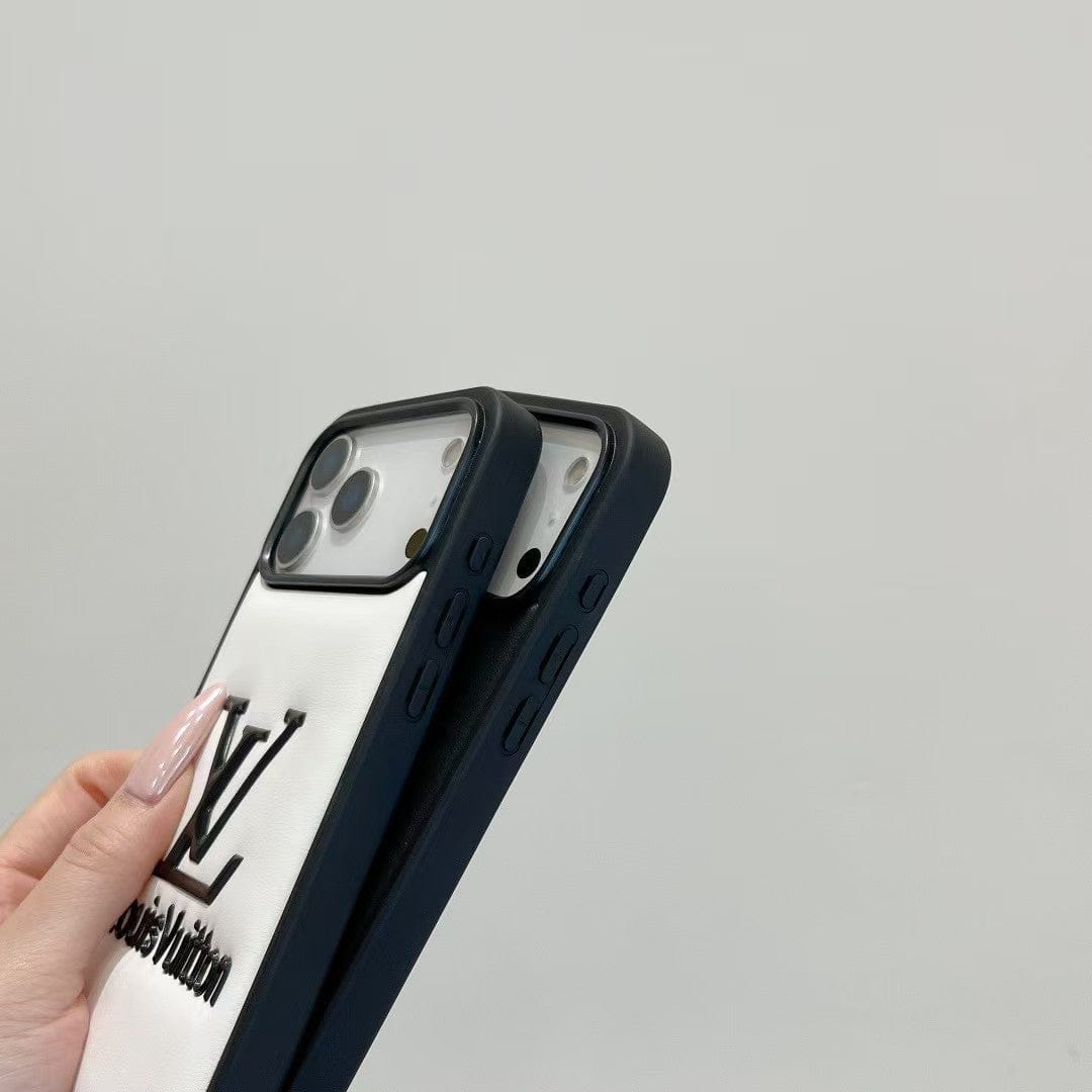 HypedEffects louis vuitton Embossed Logo Luxury Case for iPhone 13 to 17 Pro Max
