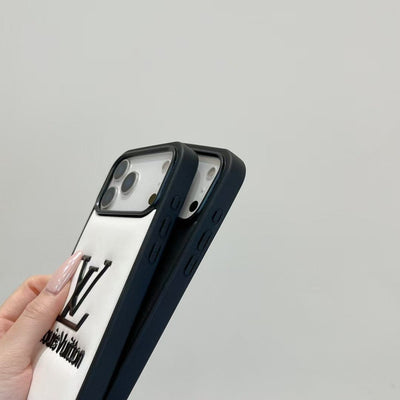 HypedEffects louis vuitton Embossed Logo Luxury Case for iPhone 13 to 17 Pro Max