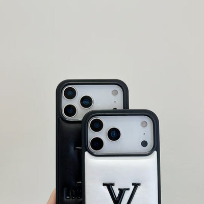 HypedEffects louis vuitton Embossed Logo Luxury Case for iPhone 13 to 17 Pro Max
