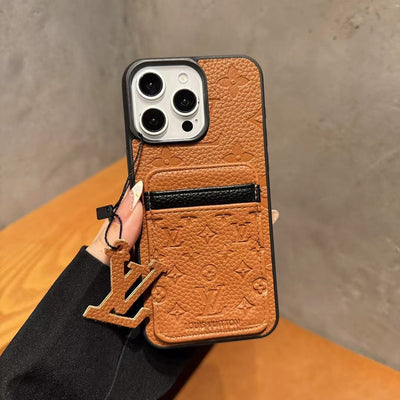 HypedEffects louis vuitton Embossed Monogram Zip Pocket Card iPhone Case