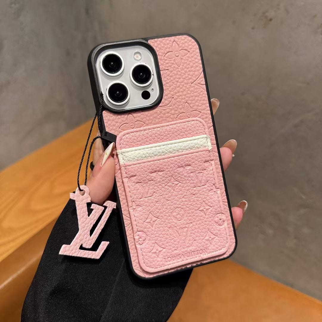 HypedEffects louis vuitton Embossed Monogram Zip Pocket Card iPhone Case