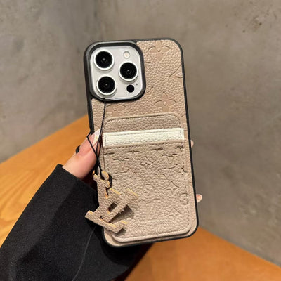 HypedEffects louis vuitton Embossed Monogram Zip Pocket Card iPhone Case