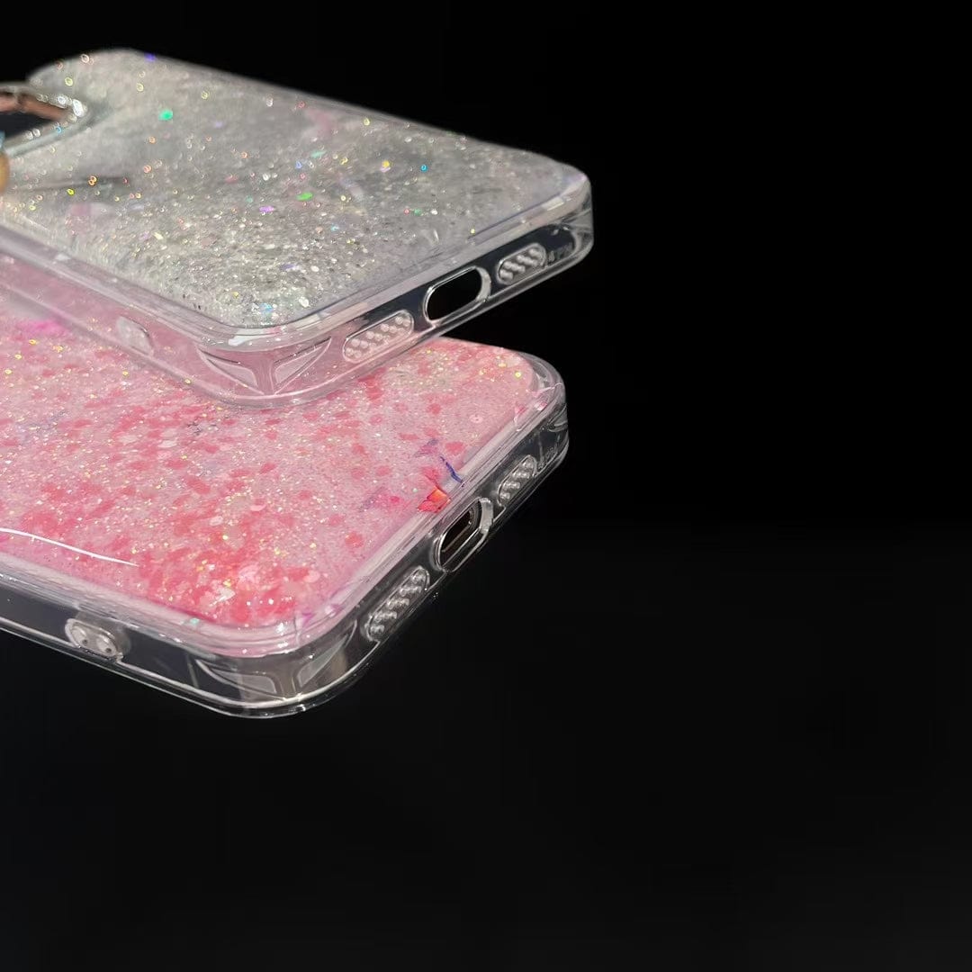 HypedEffects louis vuitton Glitter Sparkle Monogram iPhone Case with Rhinestone Camera Ring