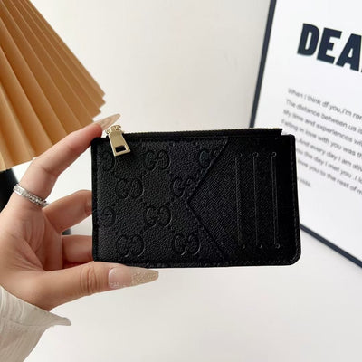 HypedEffects louis vuitton gucci and Burberry Luxury Zip Card Holder Wallet with Keyring Compact Designer Card Case