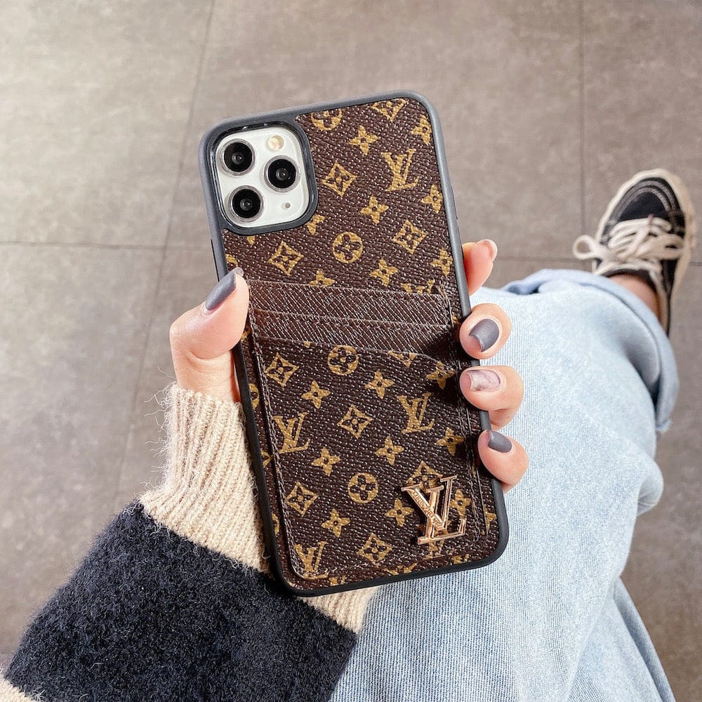 HypedEffects louis vuitton & gucci iPhone 17 Case Collection - Famous Patterns with Integrated Wallet