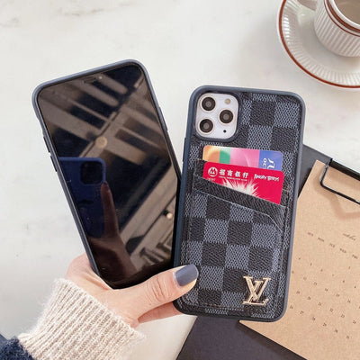 HypedEffects louis vuitton & gucci iPhone 17 Case Collection - Famous Patterns with Integrated Wallet