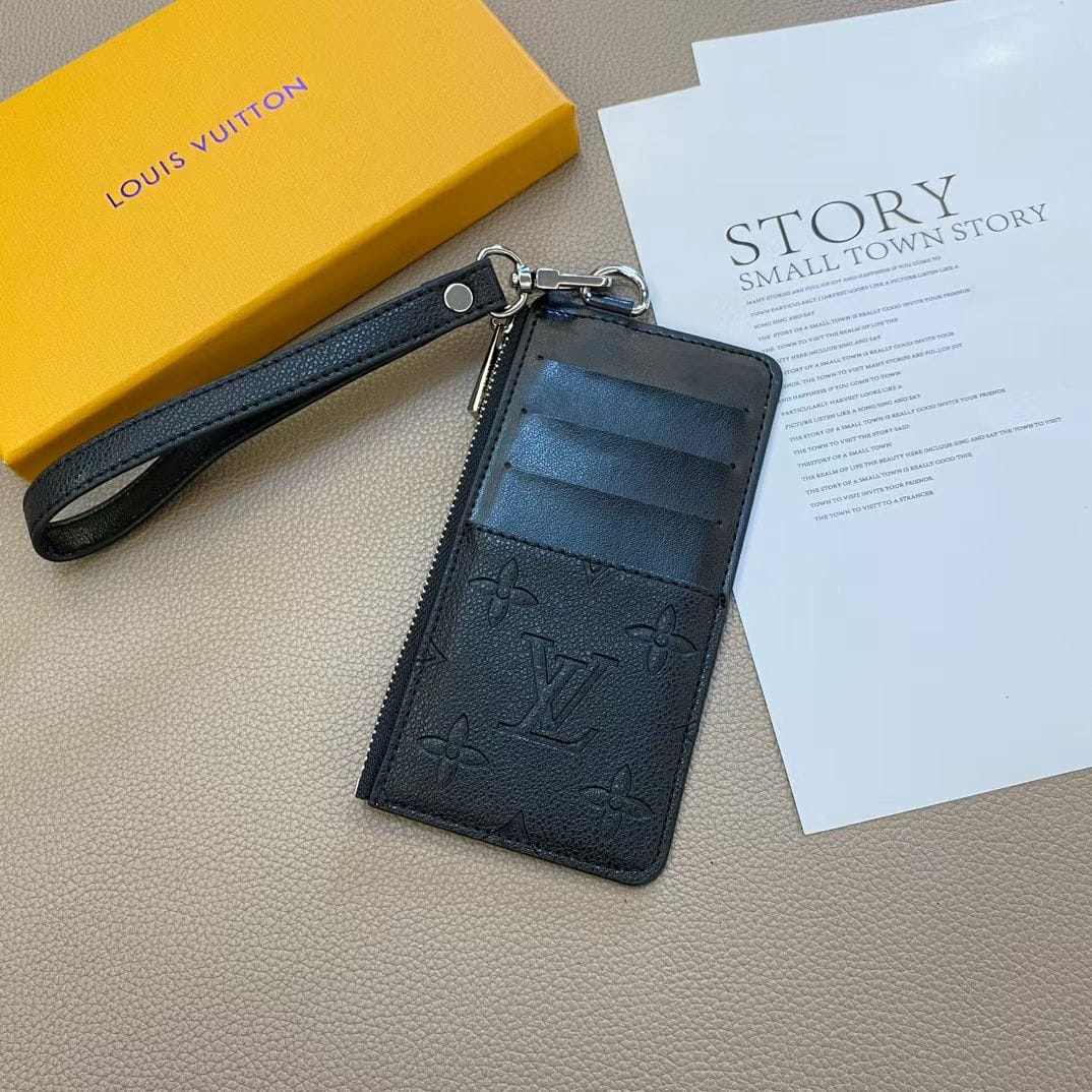 HypedEffects louis vuitton & gucci Luxury Zipper Card Holder Wallet with Wrist Strap