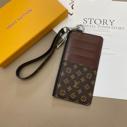 HypedEffects louis vuitton & gucci Luxury Zipper Card Holder Wallet with Wrist Strap