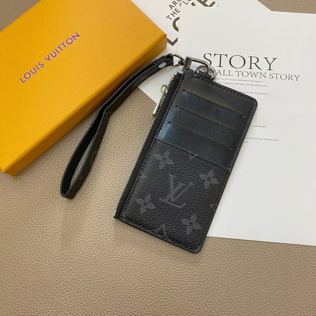HypedEffects louis vuitton & gucci Luxury Zipper Card Holder Wallet with Wrist Strap