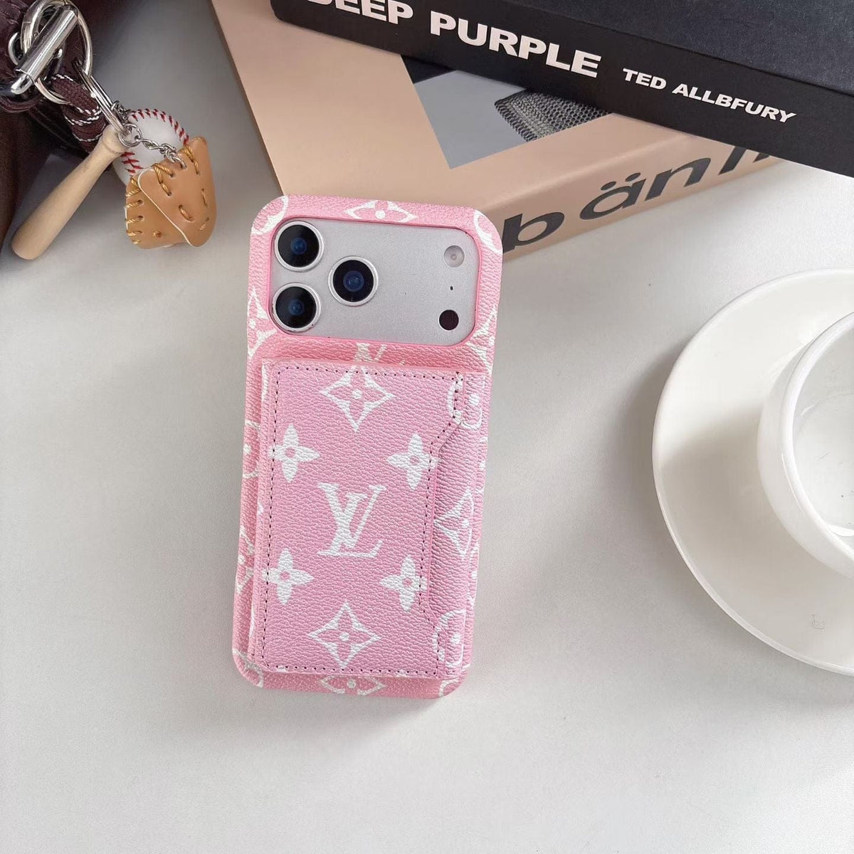 HypedEffects louis vuitton Iconic Monogram Card Holder Case for iPhone 13 to 17 Pro Max