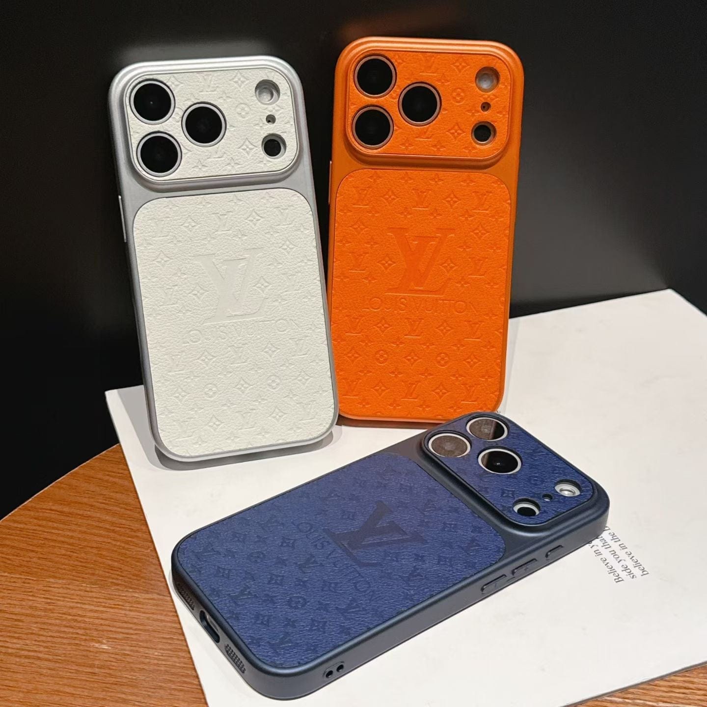 HypedEffects louis vuitton Inspired Leather Phone Case for iPhone 14 to iPhone 17 Pro Max