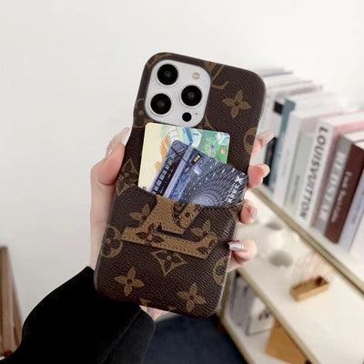 HypedEffects Louis Vuitton iPhone 15 Card Holder Case | Embrace Practical Elegance