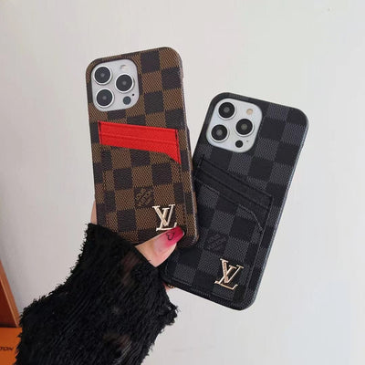 HypedEffects Louis Vuitton iPhone 15 Cover Case With Credit Card Slot