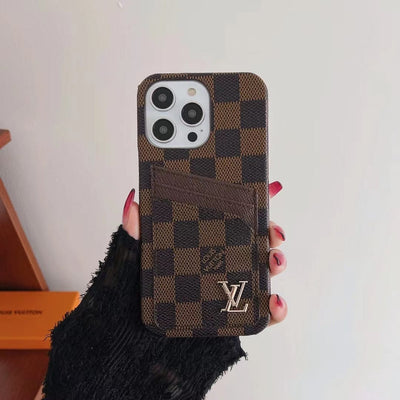 HypedEffects Louis Vuitton iPhone 15 Cover Case With Credit Card Slot