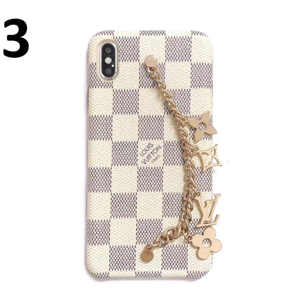 HypedEffects louis vuitton Leather Phone Cases With Straps for iPhone 14