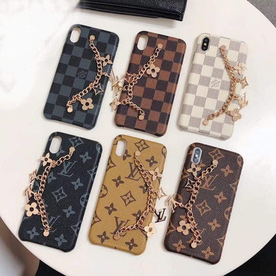 HypedEffects louis vuitton Leather Phone Cases With Straps for iPhone 14