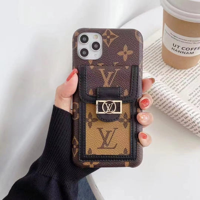 HypedEffects Louis Vuitton Luxury iPhone 15 Wallet Case: A Touch of Refined Elegance