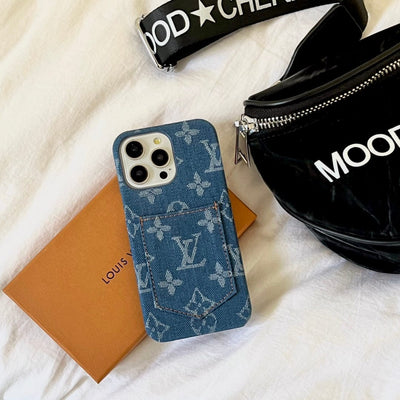 HypedEffects Louis Vuitton Monogram Denim iPhone Case with Card Holder