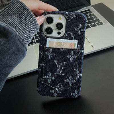 HypedEffects Louis Vuitton Monogram Denim iPhone Case with Card Holder