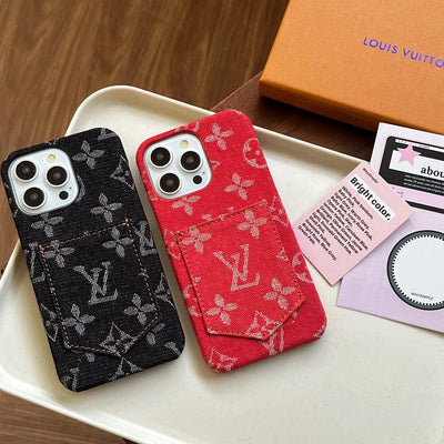 HypedEffects Louis Vuitton Monogram Denim iPhone Case with Card Holder