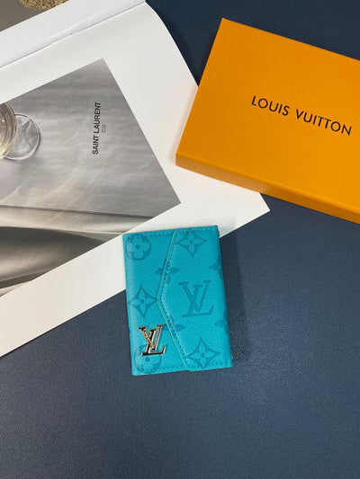 HypedEffects louis vuitton Monogram Embossed Credit Card Holders Wallet with louis vuitton Logo