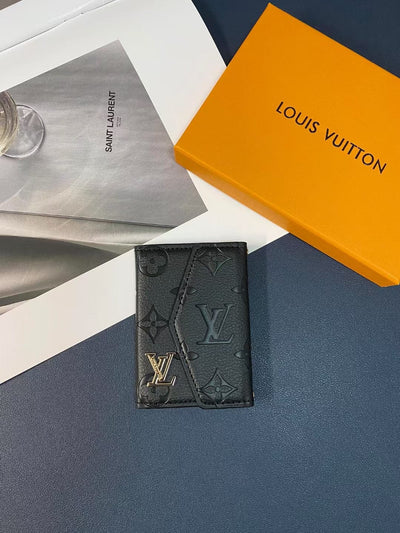 HypedEffects louis vuitton Monogram Embossed Credit Card Holders Wallet with louis vuitton Logo