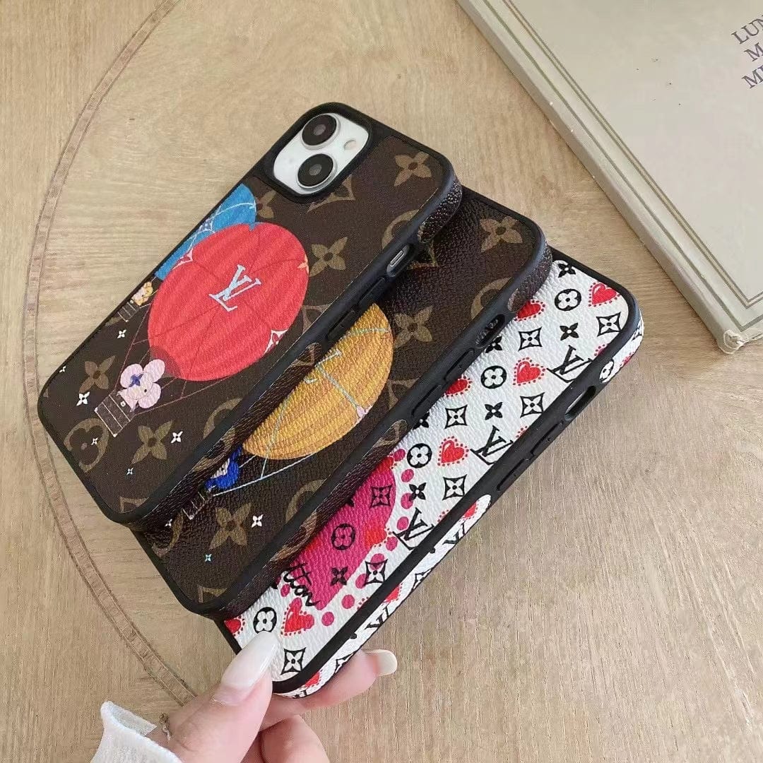 HypedEffects louis vuitton Monogram Hot Air Balloon and Heart Print iPhone Cases