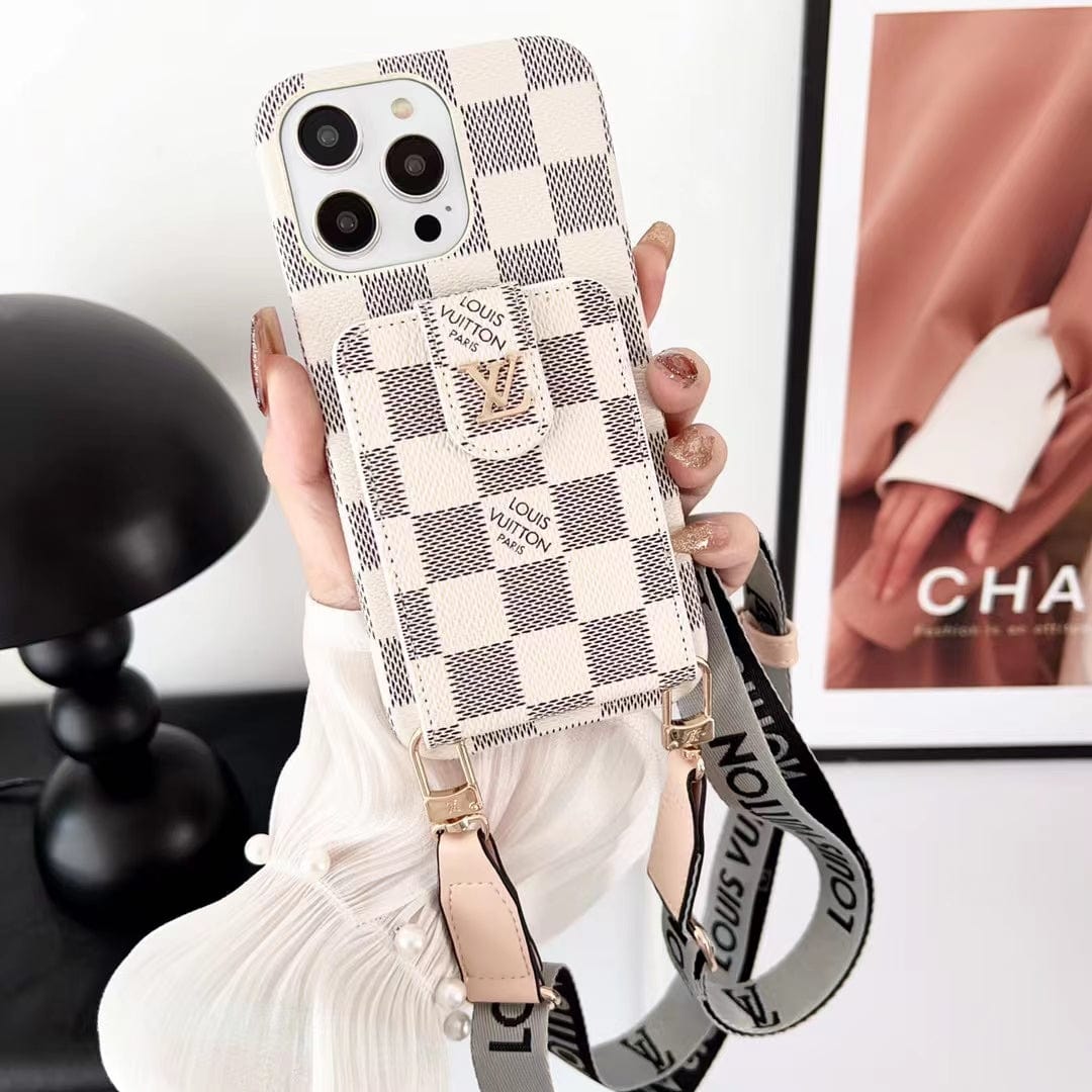HypedEffects louis vuitton Monogram iPhone 17 Case with Wrist Strap and Pouch | Luxury and Functionality