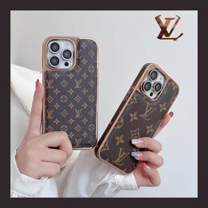 HypedEffects louis vuitton Monogram iPhone Cases with Rose Gold Trim - Lens Accessory Gift