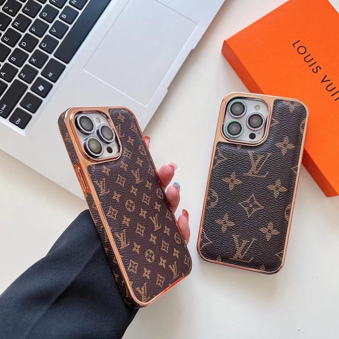 HypedEffects louis vuitton Monogram iPhone Cases with Rose Gold Trim - Lens Accessory Gift