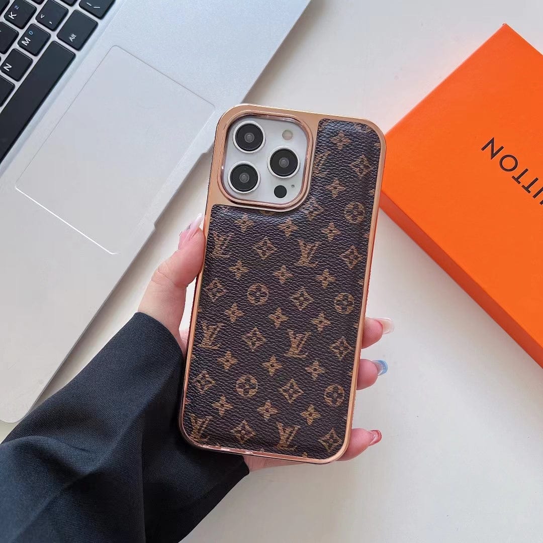HypedEffects louis vuitton Monogram iPhone Cases with Rose Gold Trim - Lens Accessory Gift