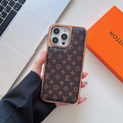 HypedEffects louis vuitton Monogram iPhone Cases with Rose Gold Trim - Lens Accessory Gift
