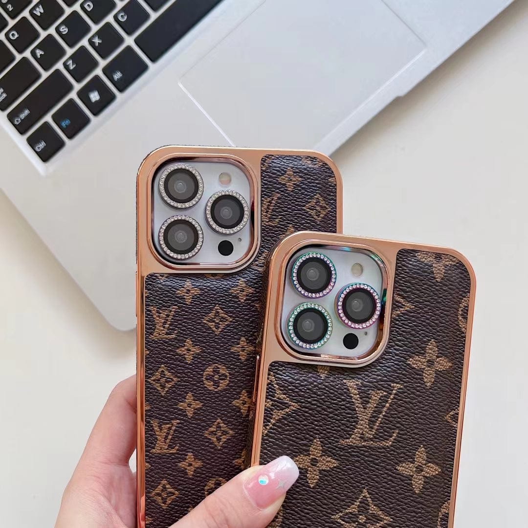 HypedEffects louis vuitton Monogram iPhone Cases with Rose Gold Trim - Lens Accessory Gift