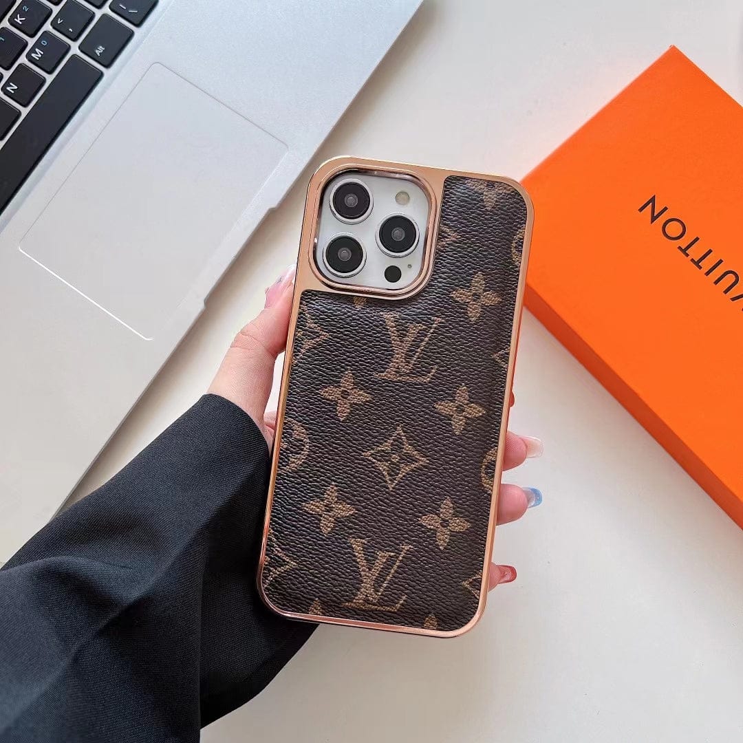 HypedEffects louis vuitton Monogram iPhone Cases with Rose Gold Trim - Lens Accessory Gift