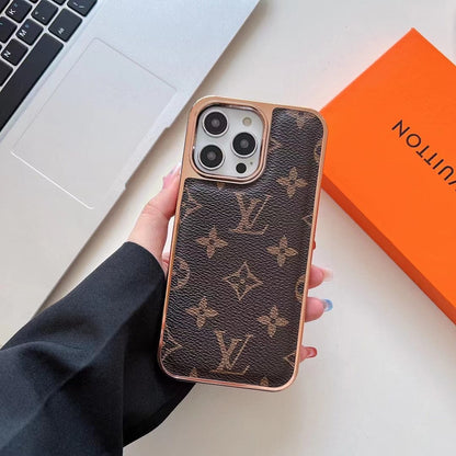 HypedEffects louis vuitton Monogram iPhone Cases with Rose Gold Trim - Lens Accessory Gift
