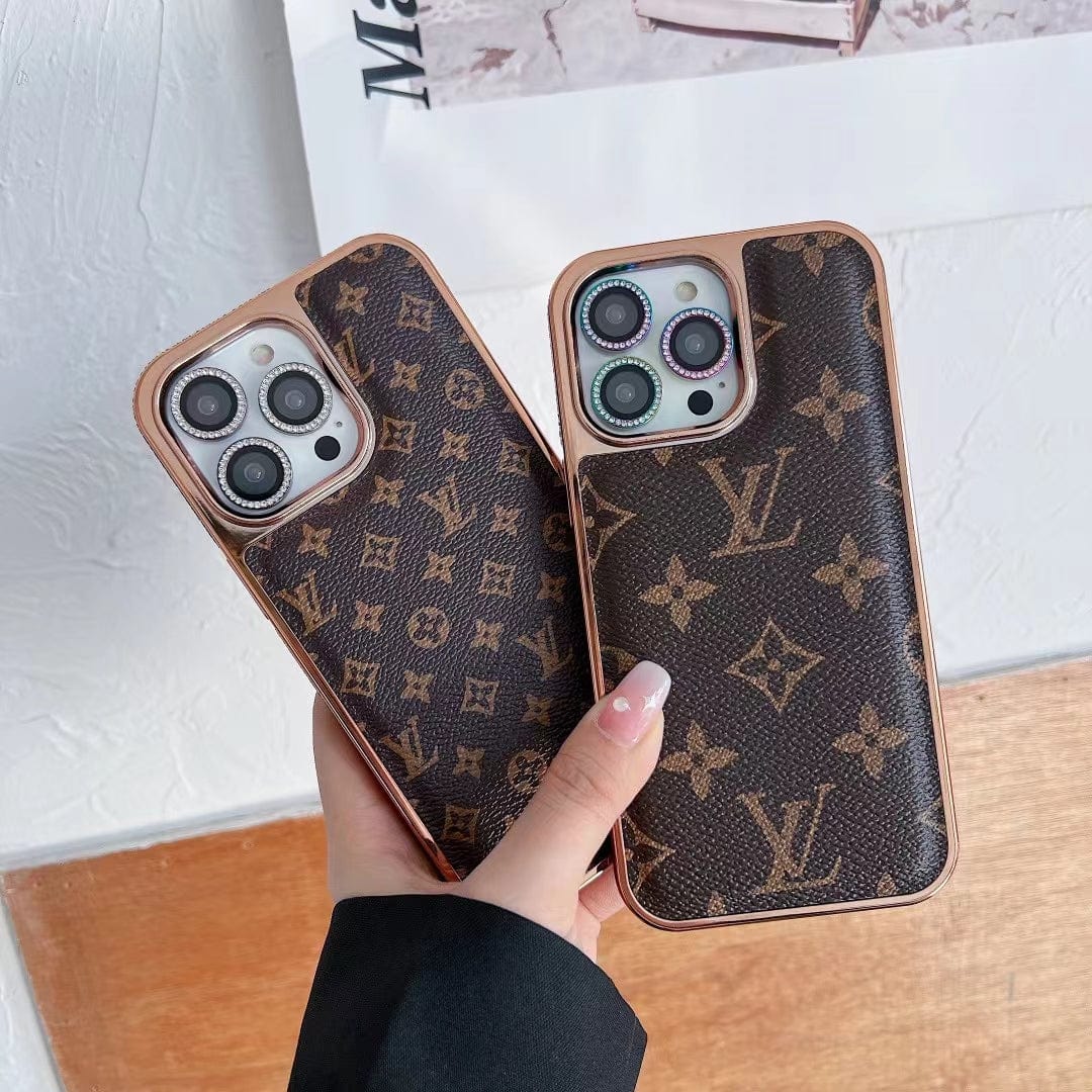 HypedEffects louis vuitton Monogram iPhone Cases with Rose Gold Trim - Lens Accessory Gift
