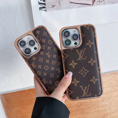 HypedEffects louis vuitton Monogram iPhone Cases with Rose Gold Trim - Lens Accessory Gift