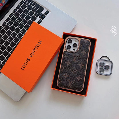 HypedEffects louis vuitton Monogram iPhone Cases with Rose Gold Trim - Lens Accessory Gift