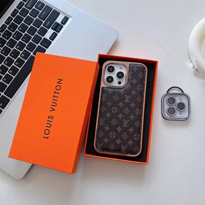 HypedEffects louis vuitton Monogram iPhone Cases with Rose Gold Trim - Lens Accessory Gift