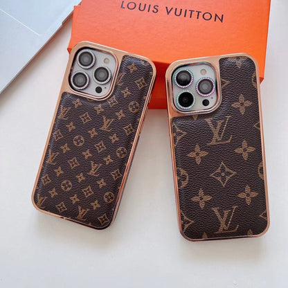 HypedEffects louis vuitton Monogram iPhone Cases with Rose Gold Trim - Lens Accessory Gift