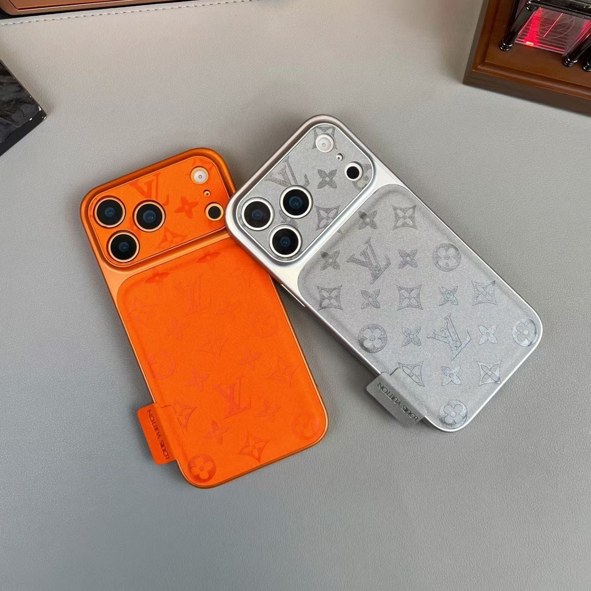 HypedEffects louis vuitton Monogram Leather Card Holder Phone Case for iPhone 14 to iPhone 17 Pro Max