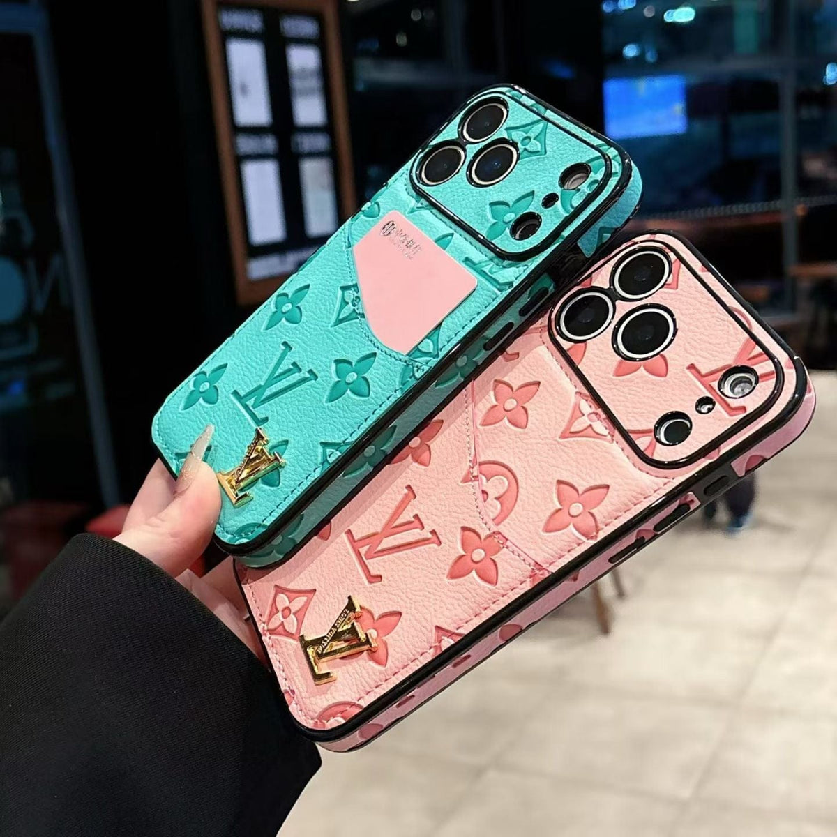 HypedEffects louis vuitton Monogram Luxury Phone Case for iPhone 17 with Embossed Pattern