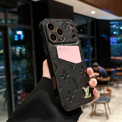 HypedEffects louis vuitton Monogram Luxury Phone Case for iPhone 17 with Embossed Pattern