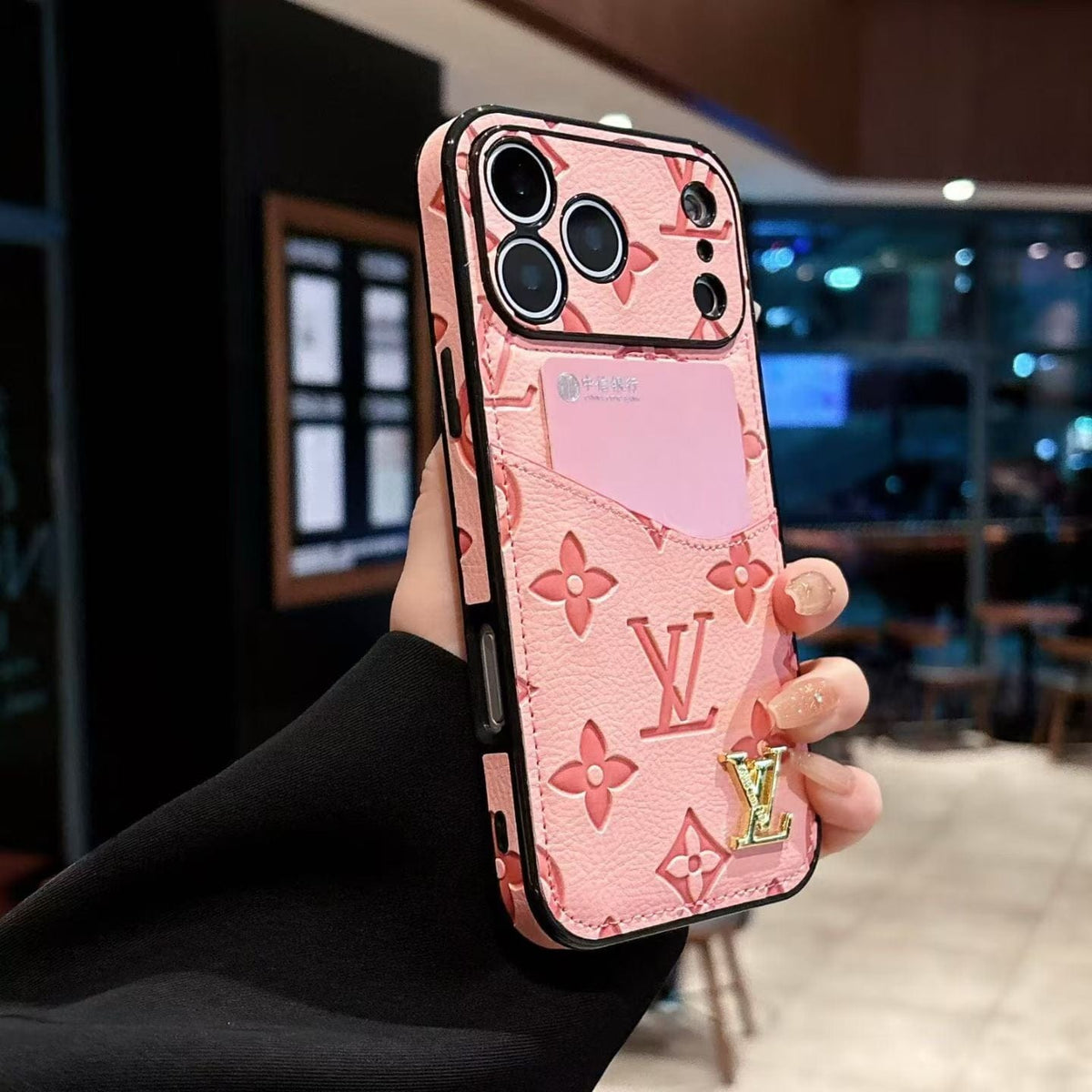 HypedEffects louis vuitton Monogram Luxury Phone Case for iPhone 17 with Embossed Pattern