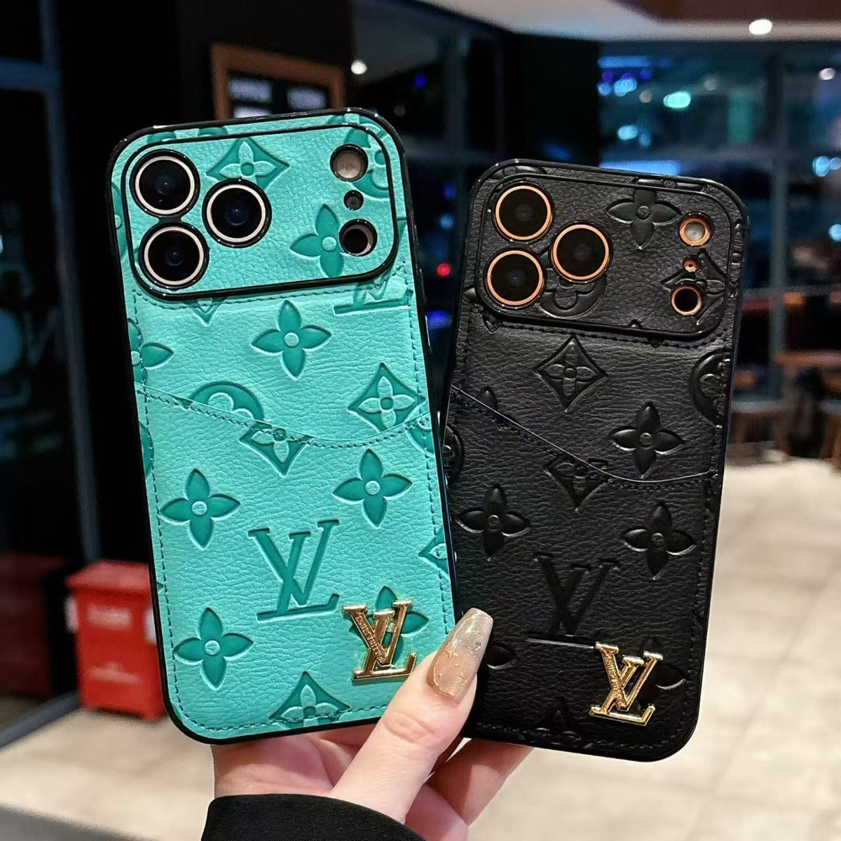 HypedEffects louis vuitton Monogram Luxury Phone Case for iPhone 17 with Embossed Pattern